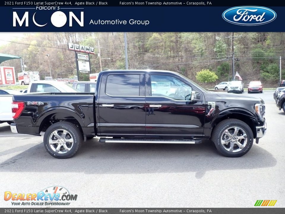 2021 Ford F150 Lariat SuperCrew 4x4 Agate Black / Black Photo #1