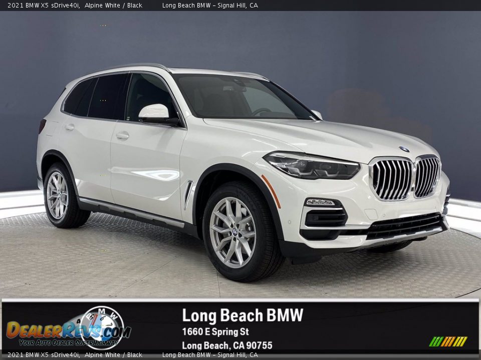 2021 BMW X5 sDrive40i Alpine White / Black Photo #1