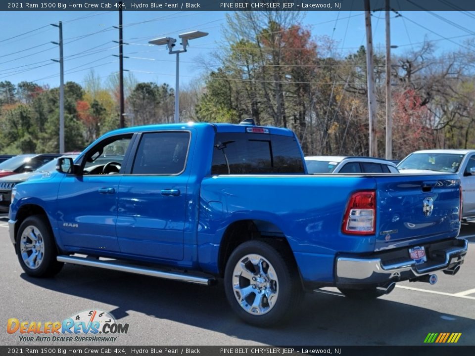 2021 Ram 1500 Big Horn Crew Cab 4x4 Hydro Blue Pearl / Black Photo #6