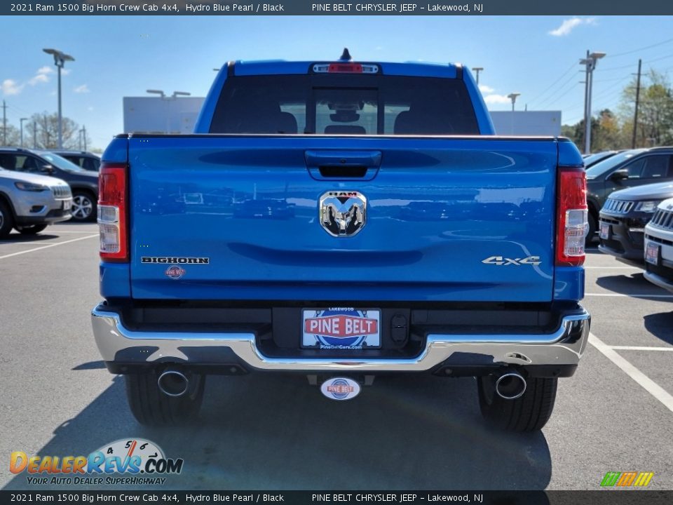 2021 Ram 1500 Big Horn Crew Cab 4x4 Hydro Blue Pearl / Black Photo #7