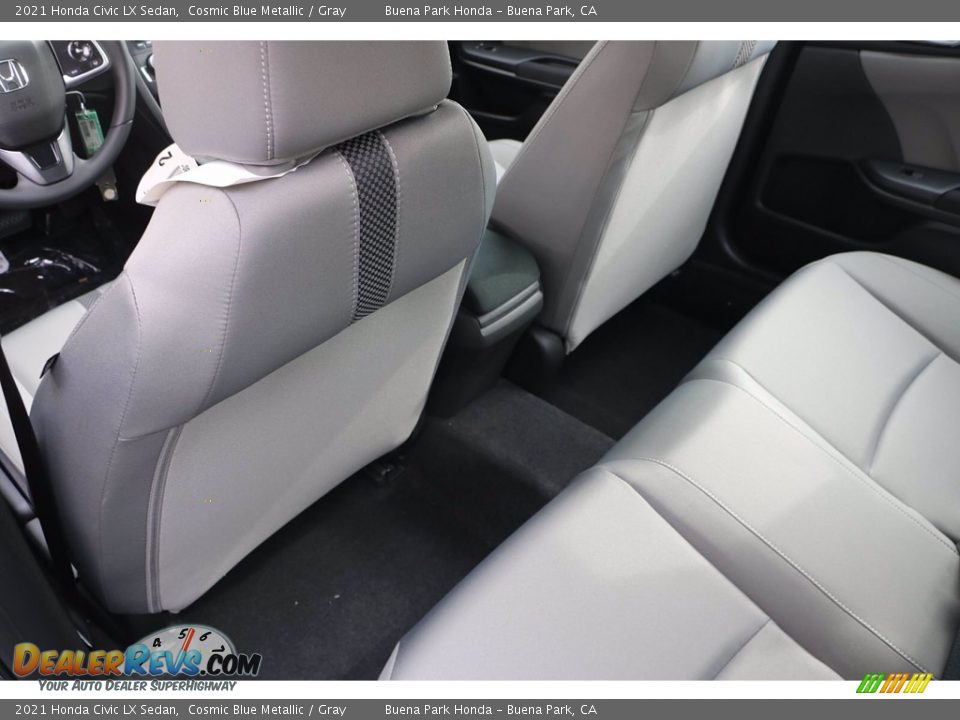 2021 Honda Civic LX Sedan Cosmic Blue Metallic / Gray Photo #11
