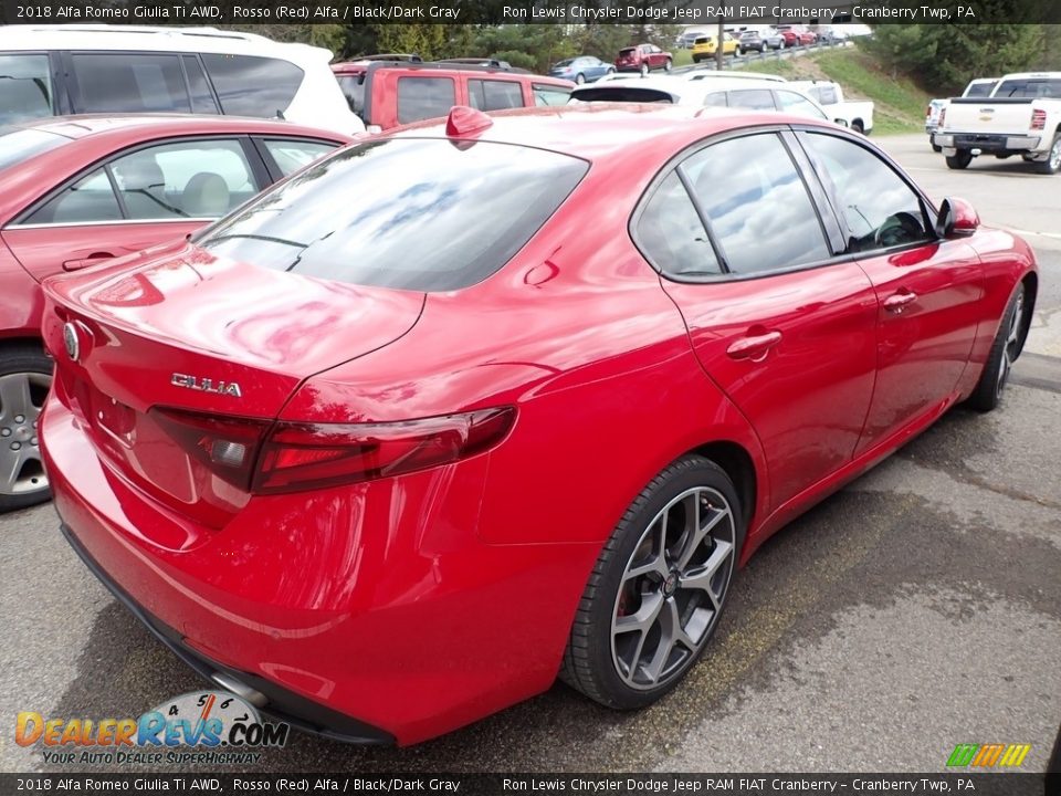 2018 Alfa Romeo Giulia Ti AWD Rosso (Red) Alfa / Black/Dark Gray Photo #3