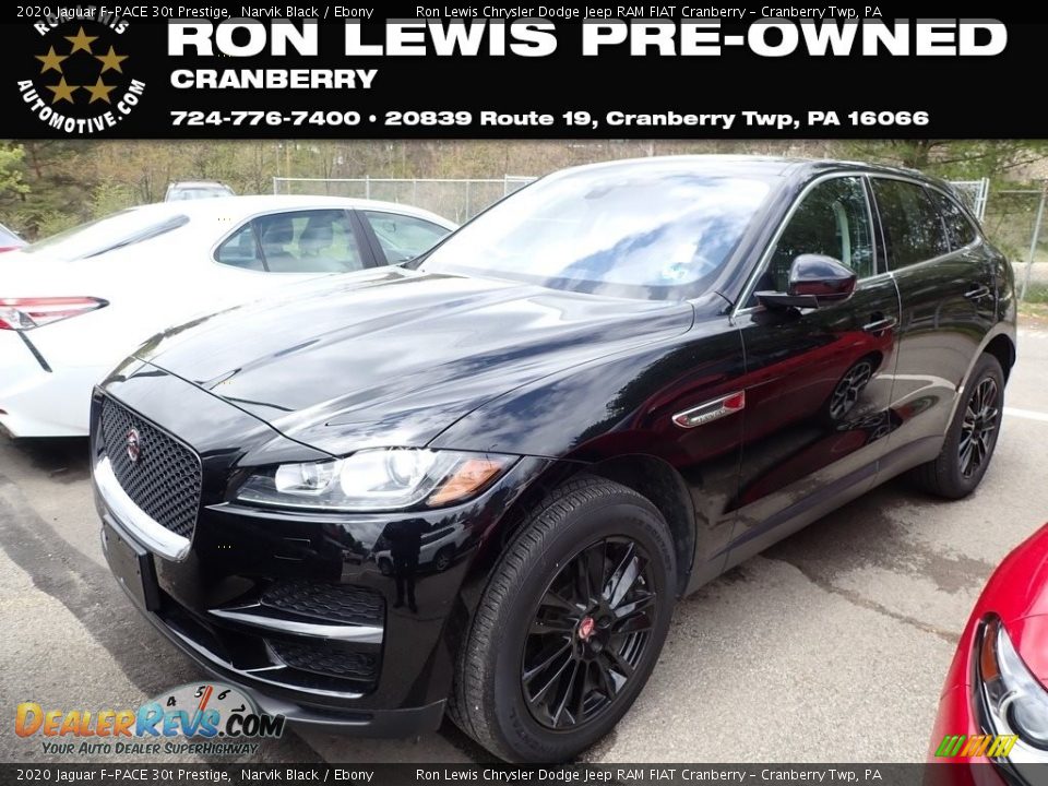 2020 Jaguar F-PACE 30t Prestige Narvik Black / Ebony Photo #1