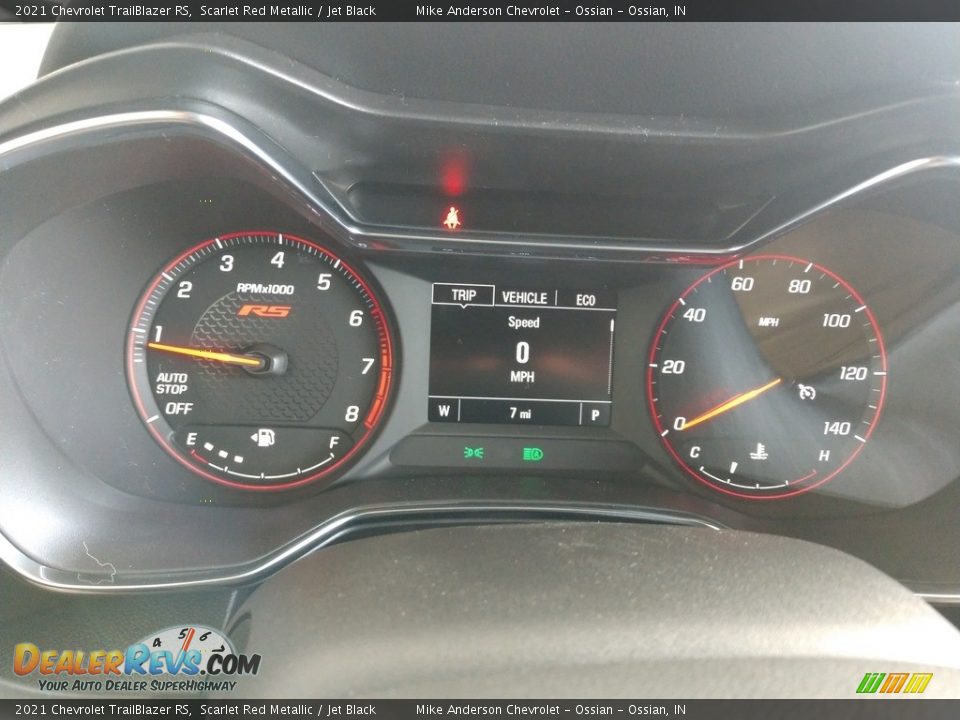 2021 Chevrolet TrailBlazer RS Scarlet Red Metallic / Jet Black Photo #25