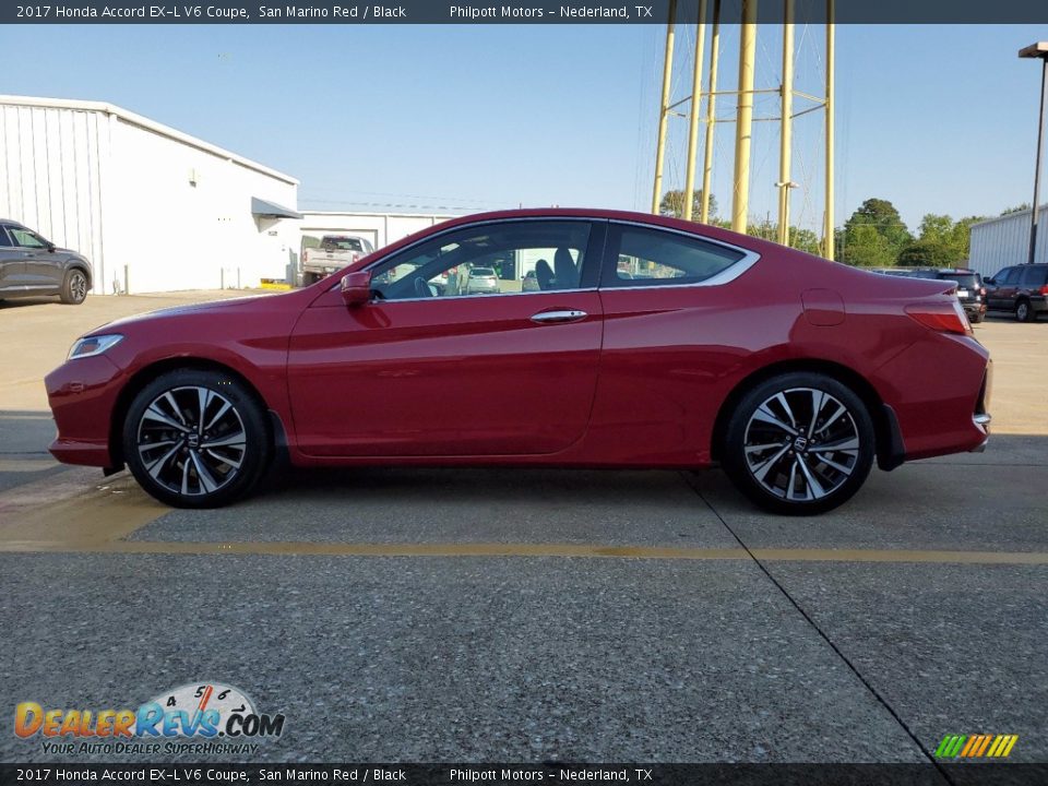 2017 Honda Accord EX-L V6 Coupe San Marino Red / Black Photo #5