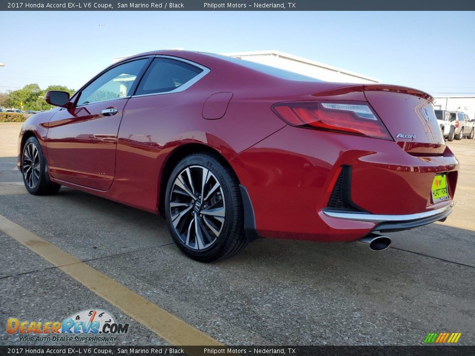 2017 Honda Accord EX-L V6 Coupe San Marino Red / Black Photo #9