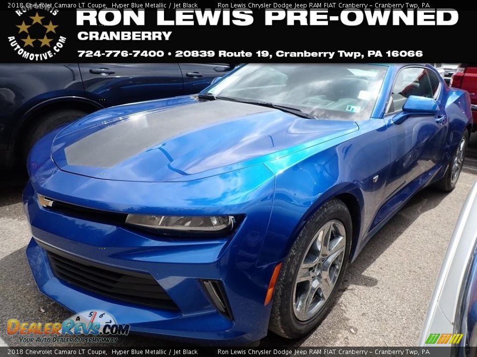 2018 Chevrolet Camaro LT Coupe Hyper Blue Metallic / Jet Black Photo #1