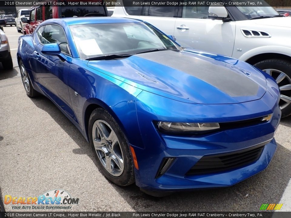 2018 Chevrolet Camaro LT Coupe Hyper Blue Metallic / Jet Black Photo #4