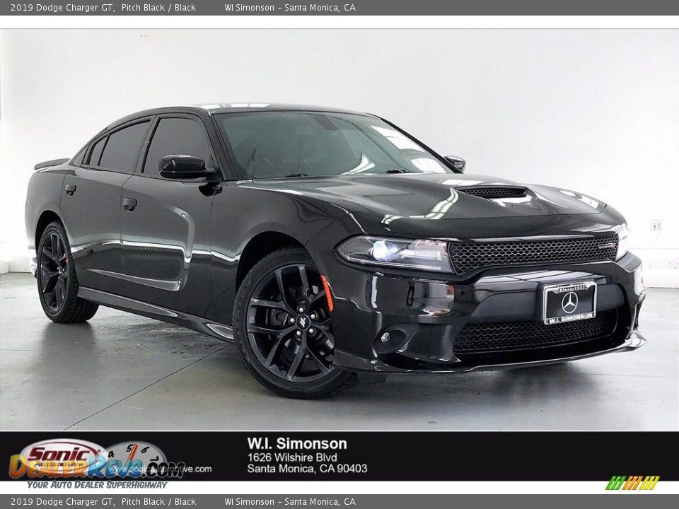 2019 Dodge Charger GT Pitch Black / Black Photo #1