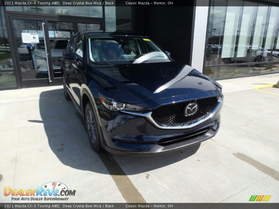 2021 Mazda CX-5 Touring AWD Deep Crystal Blue Mica / Black Photo #1