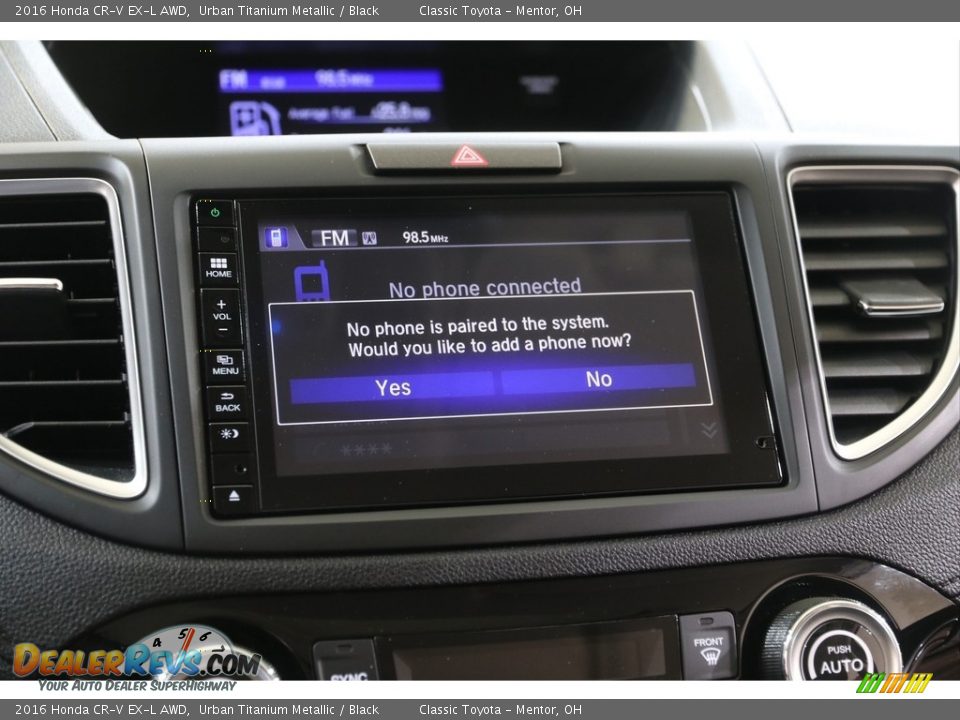 2016 Honda CR-V EX-L AWD Urban Titanium Metallic / Black Photo #13
