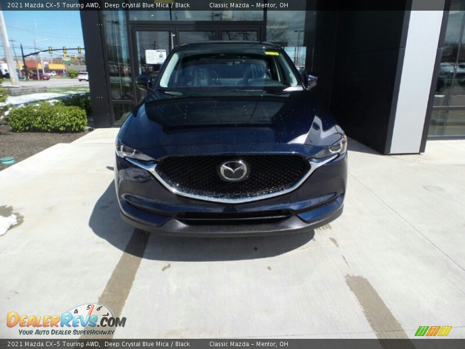 2021 Mazda CX-5 Touring AWD Deep Crystal Blue Mica / Black Photo #2