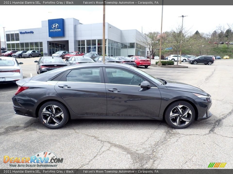 2021 Hyundai Elantra SEL Portofino Gray / Black Photo #1