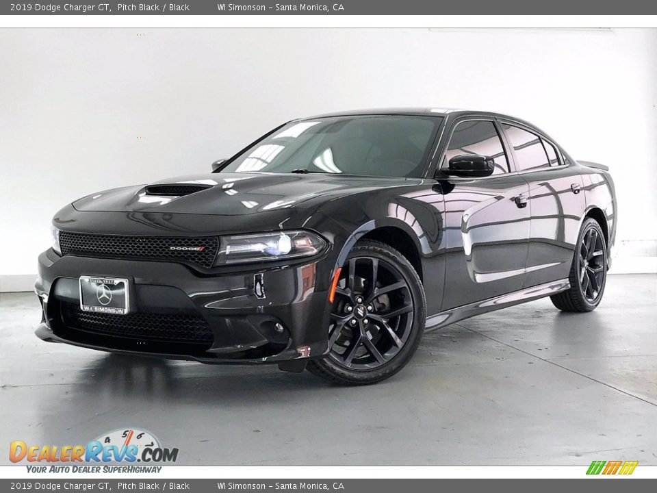 2019 Dodge Charger GT Pitch Black / Black Photo #12