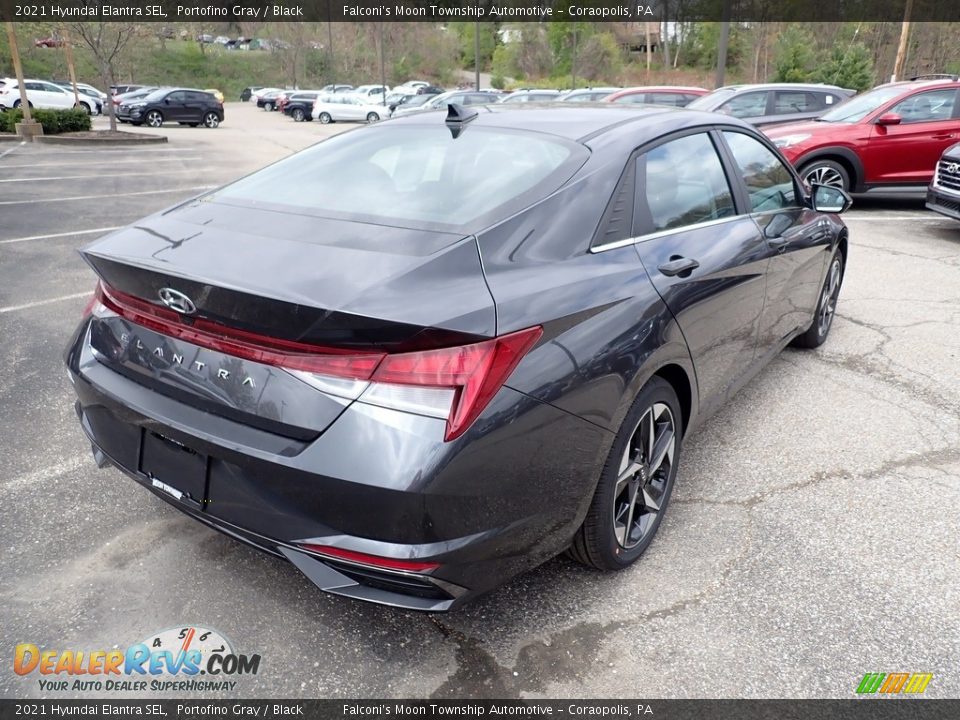 2021 Hyundai Elantra SEL Portofino Gray / Black Photo #2