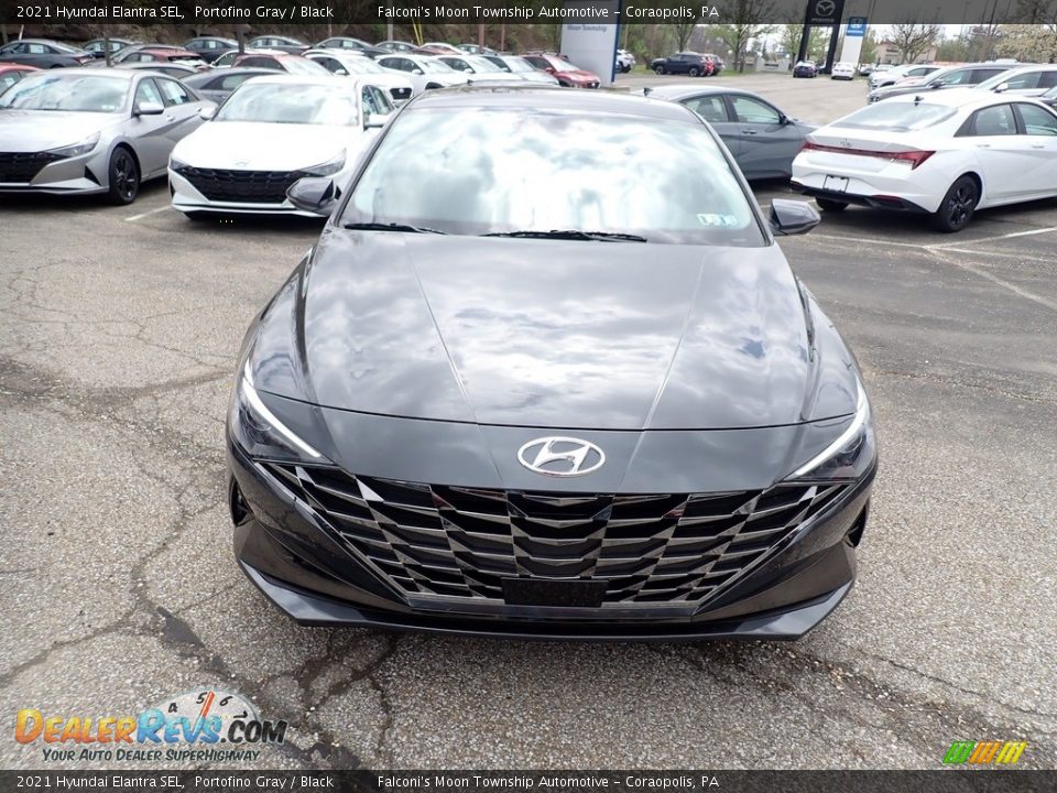 2021 Hyundai Elantra SEL Portofino Gray / Black Photo #4