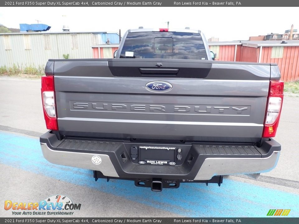 2021 Ford F350 Super Duty XL SuperCab 4x4 Carbonized Gray / Medium Earth Gray Photo #8