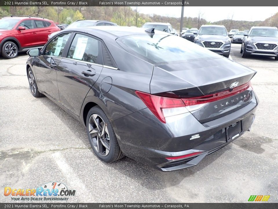 2021 Hyundai Elantra SEL Portofino Gray / Black Photo #6