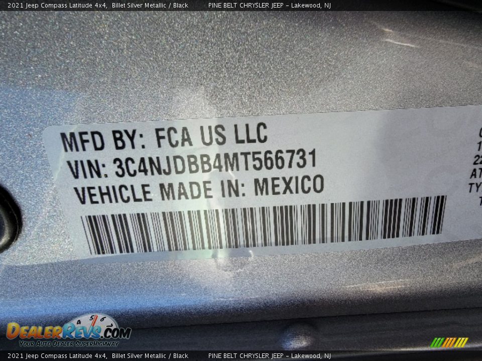 2021 Jeep Compass Latitude 4x4 Billet Silver Metallic / Black Photo #14