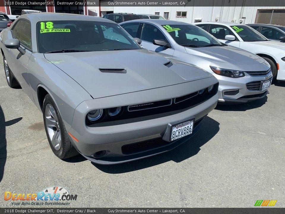 2018 Dodge Challenger SXT Destroyer Gray / Black Photo #1