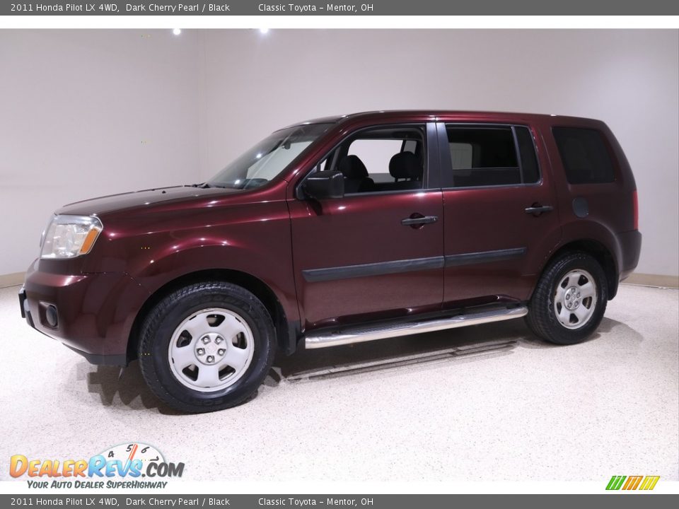 2011 Honda Pilot LX 4WD Dark Cherry Pearl / Black Photo #3