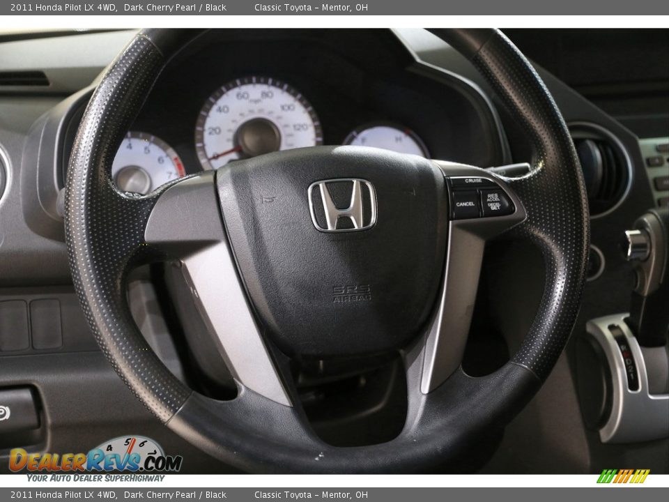 2011 Honda Pilot LX 4WD Dark Cherry Pearl / Black Photo #7