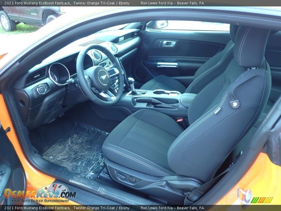 Front Seat of 2021 Ford Mustang EcoBoost Fastback Photo #13