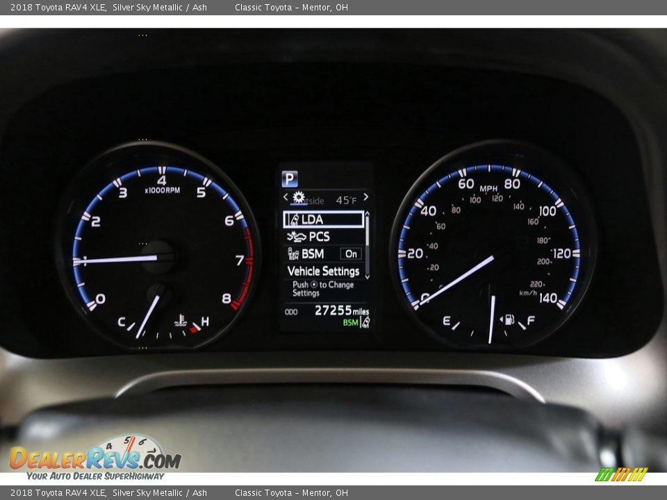 2018 Toyota RAV4 XLE Silver Sky Metallic / Ash Photo #8