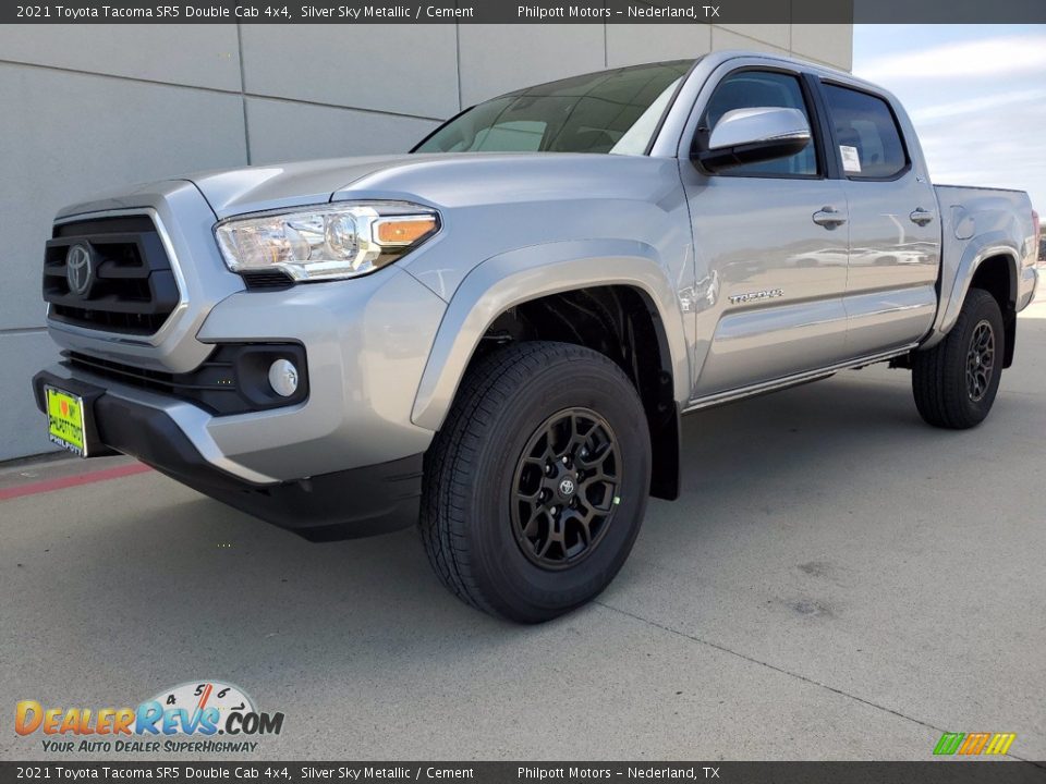 2021 Toyota Tacoma SR5 Double Cab 4x4 Silver Sky Metallic / Cement Photo #2