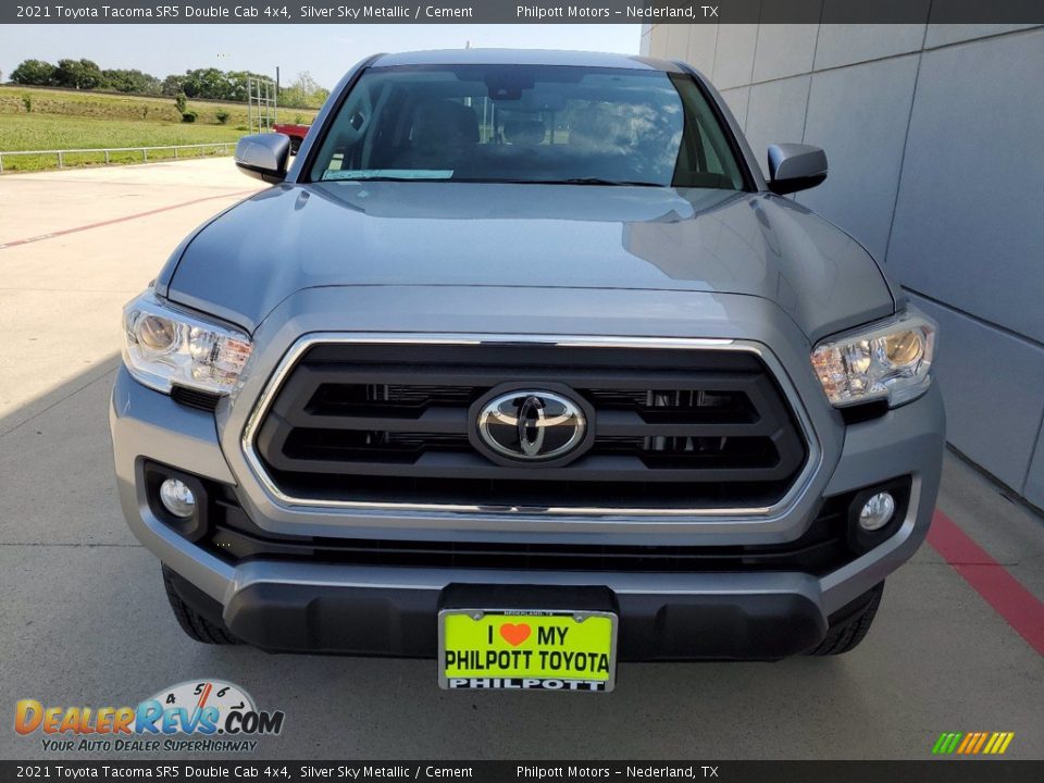 2021 Toyota Tacoma SR5 Double Cab 4x4 Silver Sky Metallic / Cement Photo #9