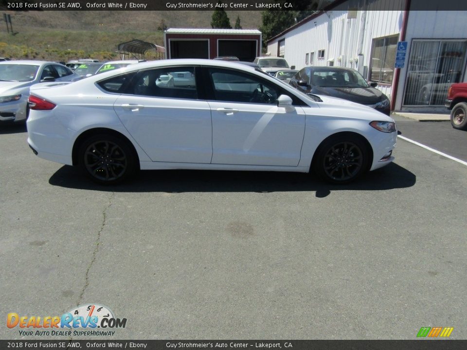 2018 Ford Fusion SE AWD Oxford White / Ebony Photo #4