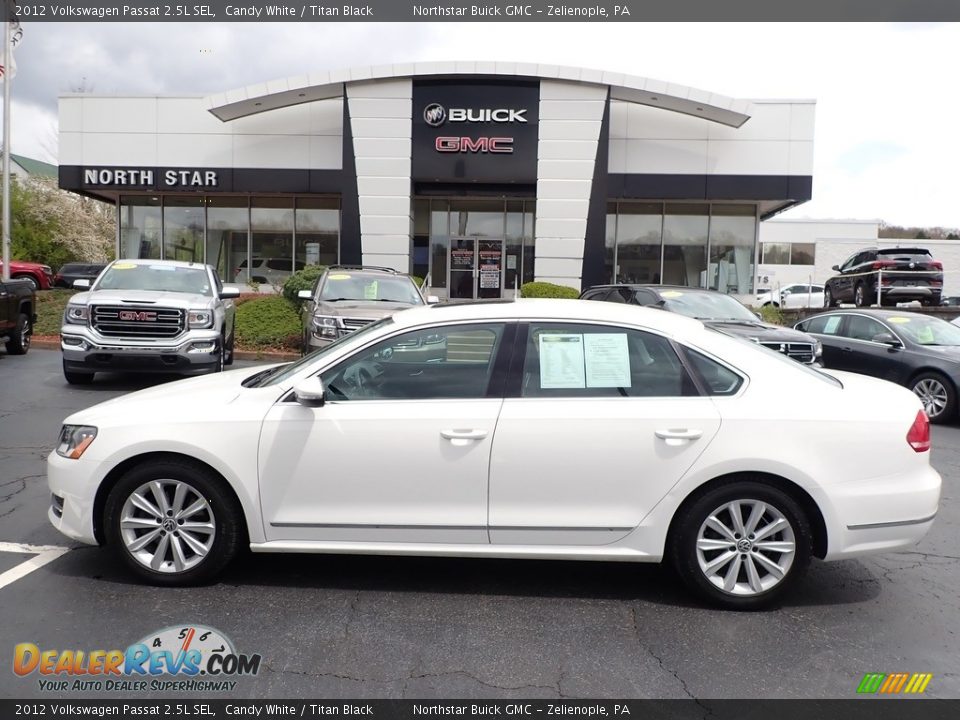 2012 Volkswagen Passat 2.5L SEL Candy White / Titan Black Photo #13