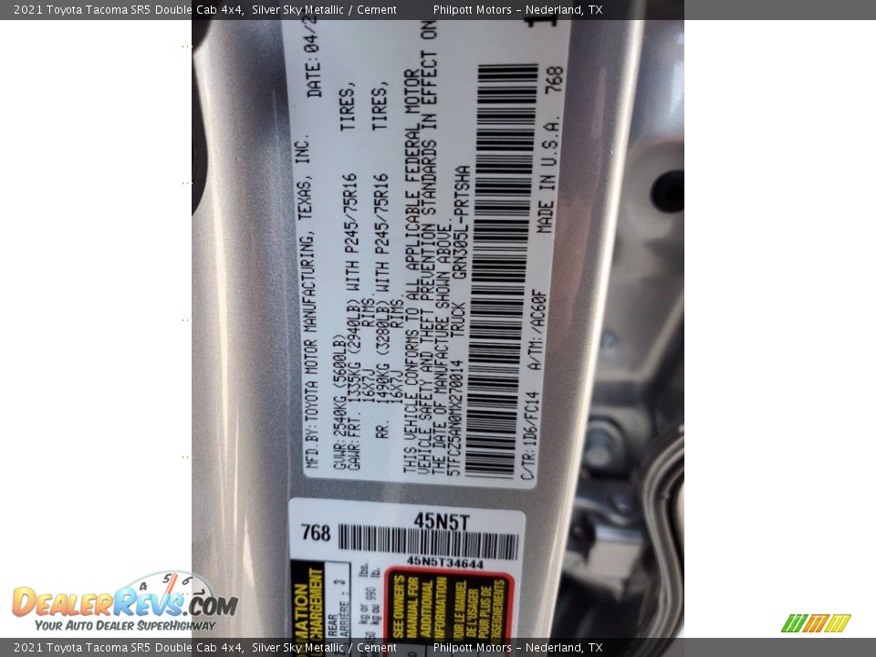 2021 Toyota Tacoma SR5 Double Cab 4x4 Silver Sky Metallic / Cement Photo #25