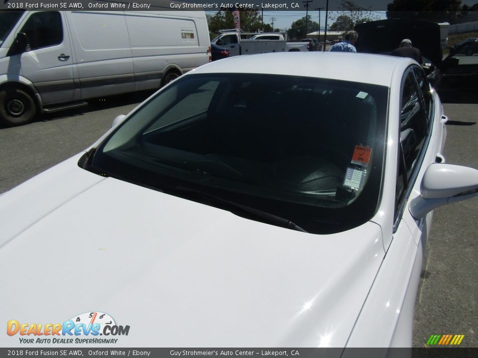 2018 Ford Fusion SE AWD Oxford White / Ebony Photo #19