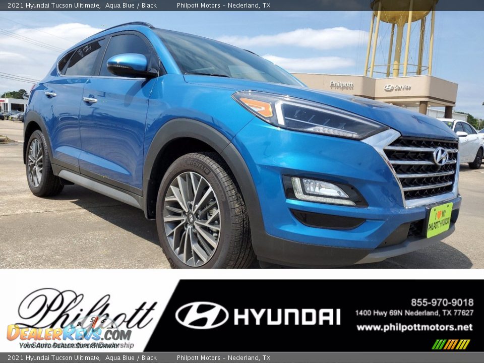 2021 Hyundai Tucson Ulitimate Aqua Blue / Black Photo #1