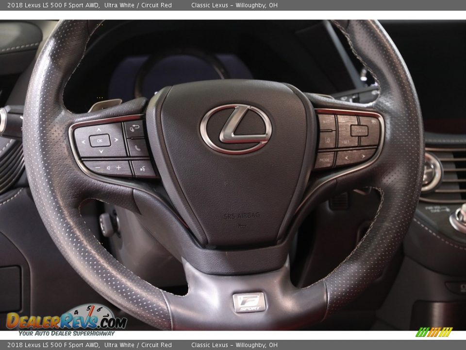 2018 Lexus LS 500 F Sport AWD Ultra White / Circuit Red Photo #7