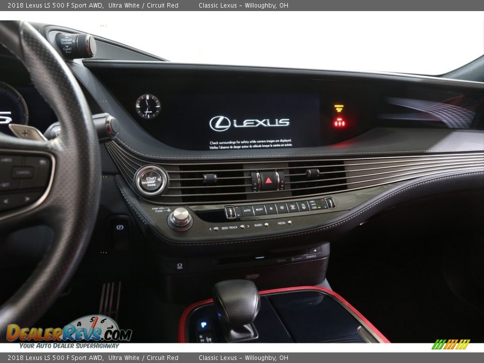 2018 Lexus LS 500 F Sport AWD Ultra White / Circuit Red Photo #9