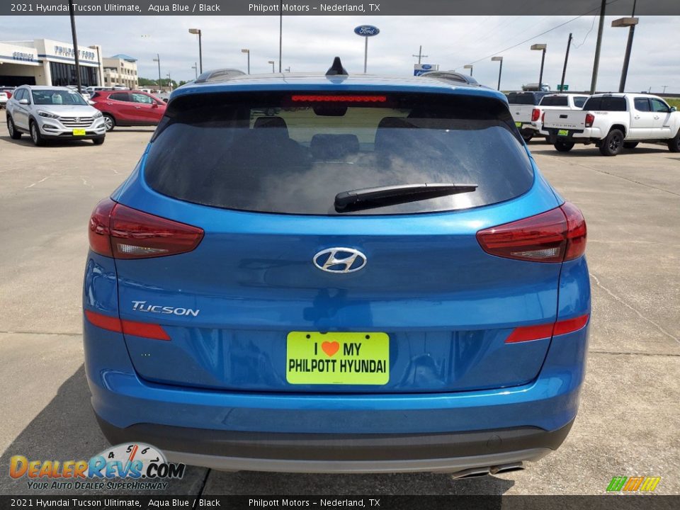 2021 Hyundai Tucson Ulitimate Aqua Blue / Black Photo #8