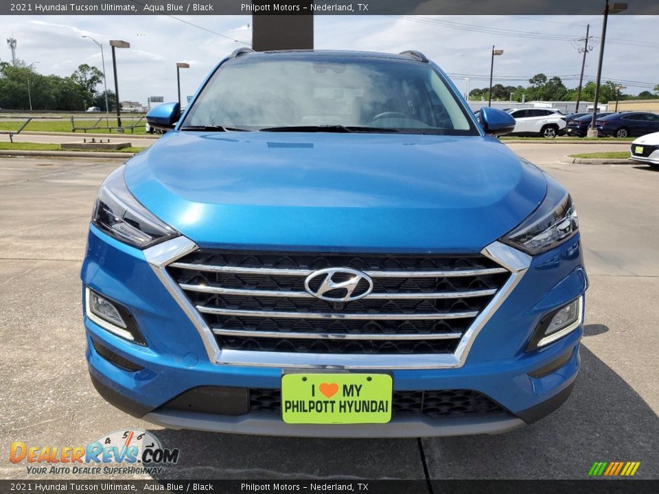 2021 Hyundai Tucson Ulitimate Aqua Blue / Black Photo #9