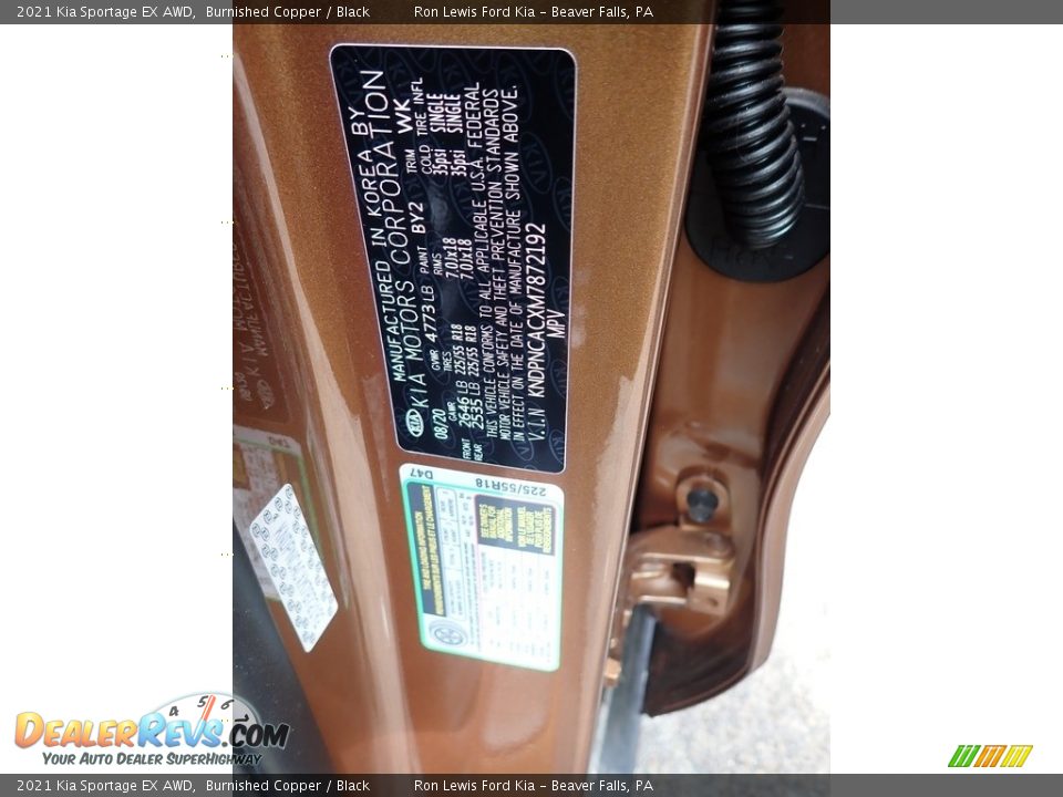 2021 Kia Sportage EX AWD Burnished Copper / Black Photo #14