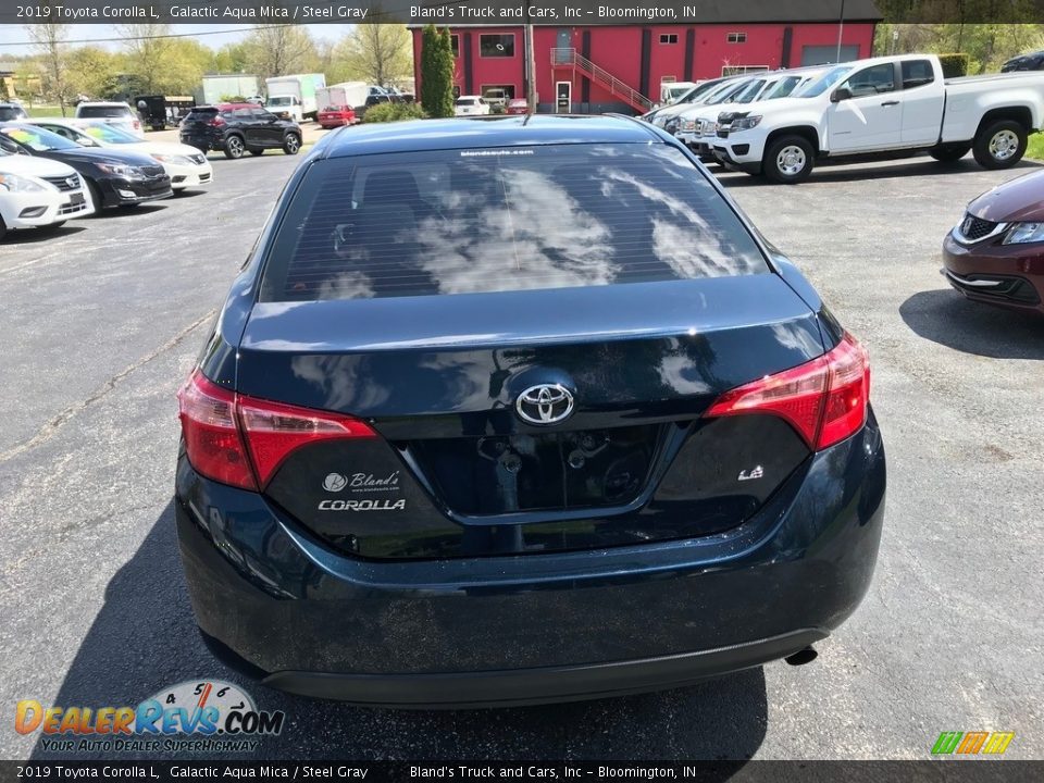 2019 Toyota Corolla L Galactic Aqua Mica / Steel Gray Photo #8