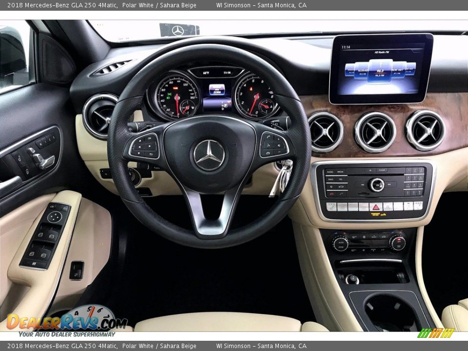 2018 Mercedes-Benz GLA 250 4Matic Polar White / Sahara Beige Photo #4