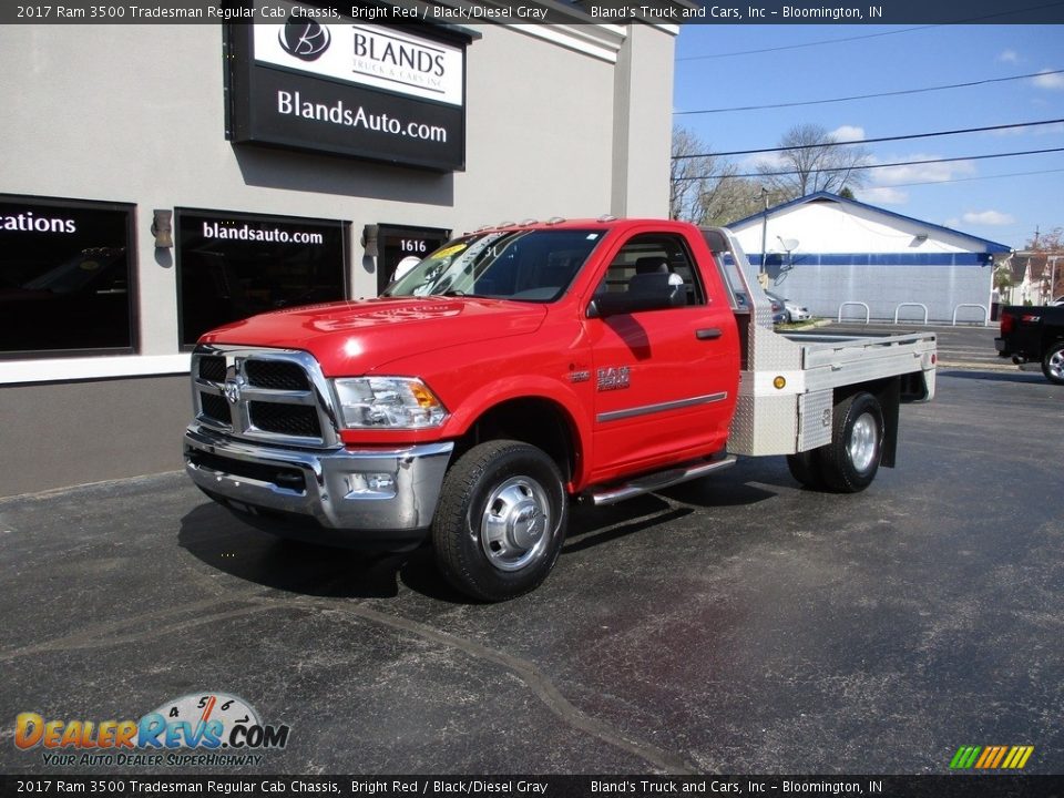 2017 Ram 3500 Tradesman Regular Cab Chassis Bright Red / Black/Diesel Gray Photo #2