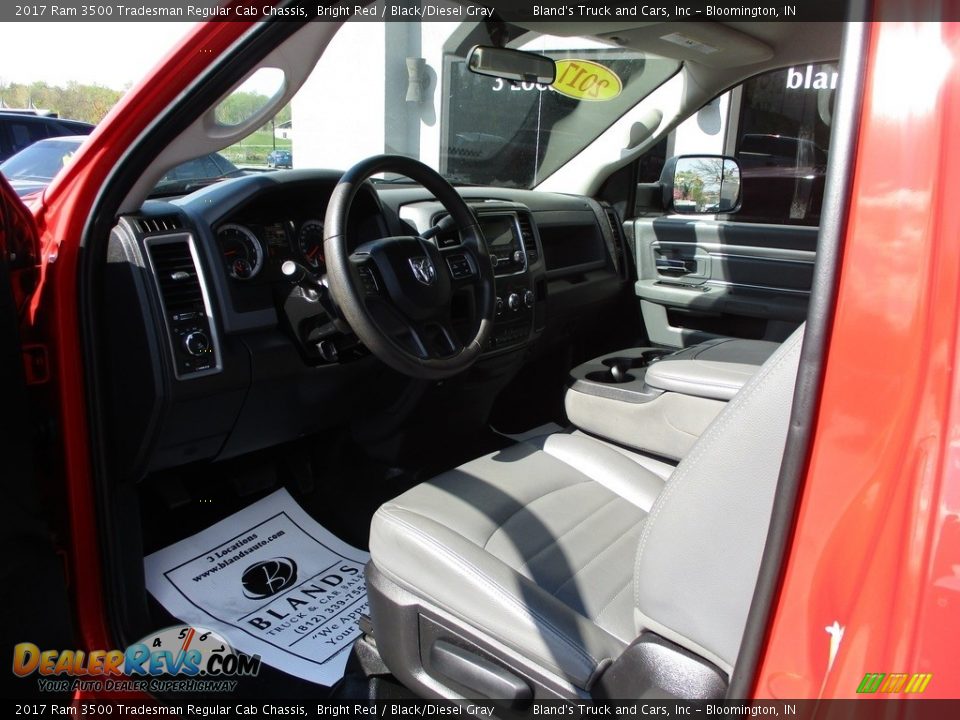 2017 Ram 3500 Tradesman Regular Cab Chassis Bright Red / Black/Diesel Gray Photo #7