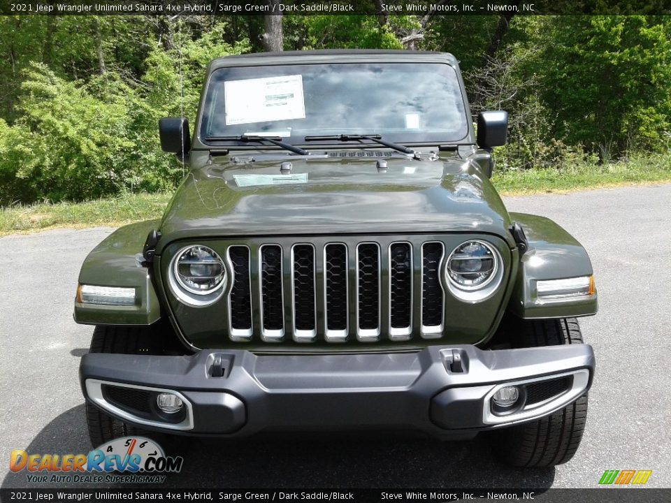 2021 Jeep Wrangler Unlimited Sahara 4xe Hybrid Sarge Green / Dark Saddle/Black Photo #3