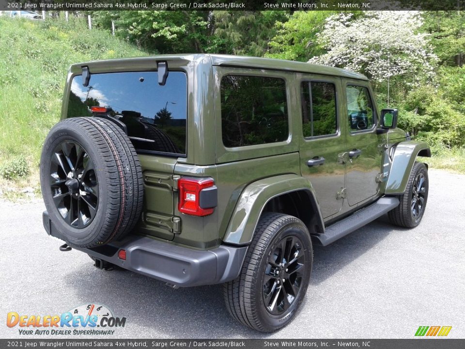 2021 Jeep Wrangler Unlimited Sahara 4xe Hybrid Sarge Green / Dark Saddle/Black Photo #8