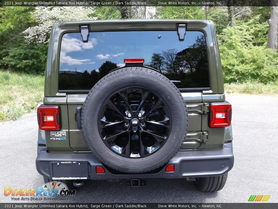 2021 Jeep Wrangler Unlimited Sahara 4xe Hybrid Sarge Green / Dark Saddle/Black Photo #9