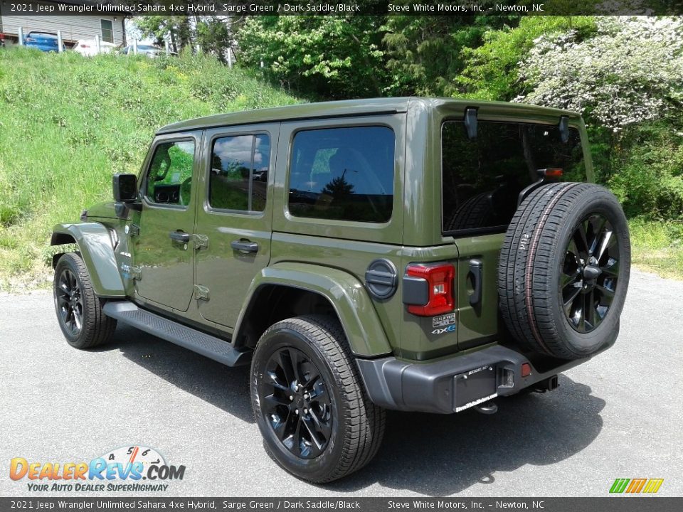 2021 Jeep Wrangler Unlimited Sahara 4xe Hybrid Sarge Green / Dark Saddle/Black Photo #10