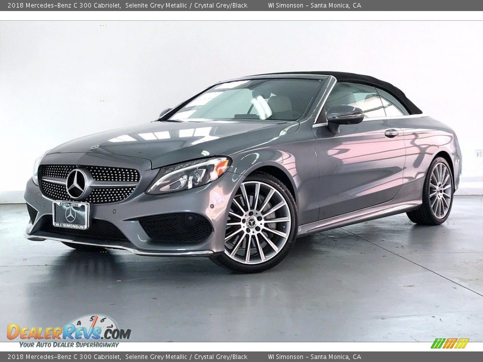 2018 Mercedes-Benz C 300 Cabriolet Selenite Grey Metallic / Crystal Grey/Black Photo #12