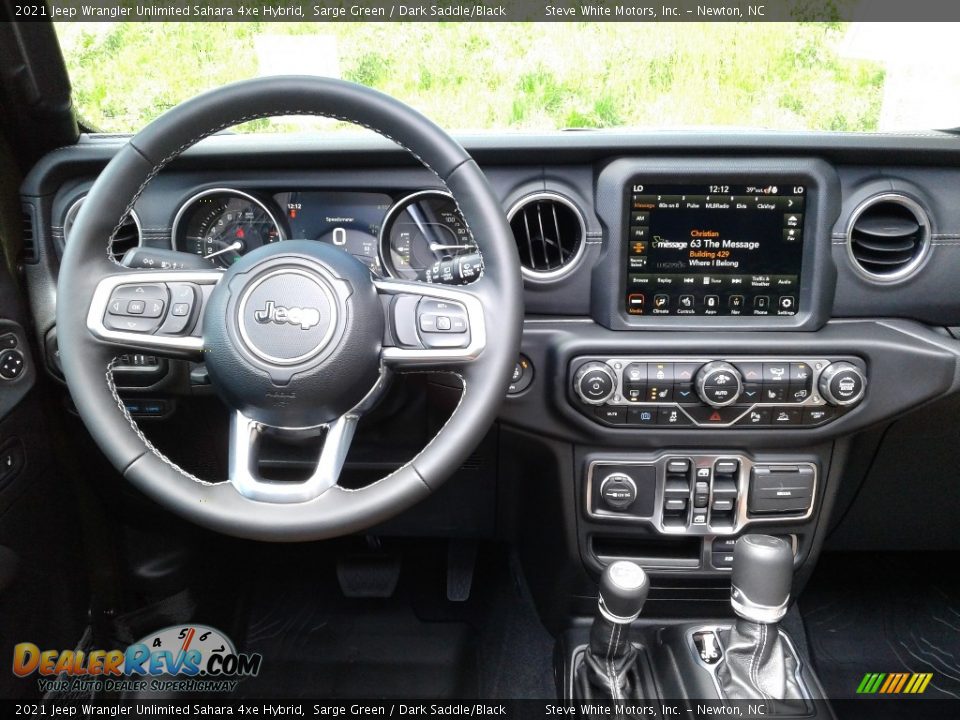 Dashboard of 2021 Jeep Wrangler Unlimited Sahara 4xe Hybrid Photo #23